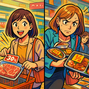 スーパーで「見切り品買うなんて貧乏」と笑われた私。その人が半額シールを必死に探していた【短編小説】