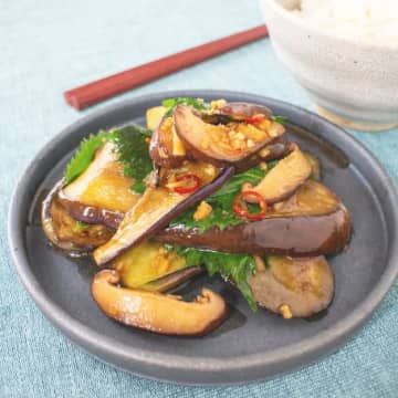 【なす100本あってもいいわ】「ご飯が止まらん！」香味野菜香る♪なすとしいたけの焼き浸し