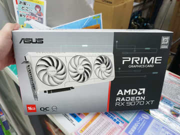 白い3連ファンクーラー搭載の「ASUS Prime Radeon RX 9070 XT White OC Edition 16GB GDDR6」が発売