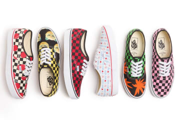 ヴァレンティノ×Vansのスニーカー、猫グラフィックやVロゴ入りチェッカーフラッグ柄