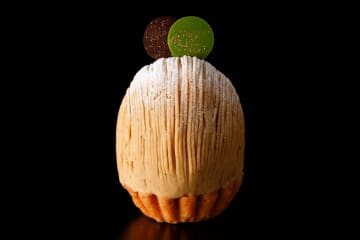 ホテルニューオータニの秋スイーツ「スーパーモンブラン」抹茶クリーム＆黒蜜あんこで和風仕立てに