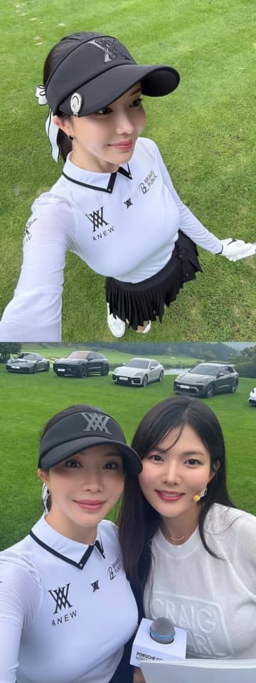 女子ゴルファーのアン・シネ、“超ぴったり”ウェアが弾けそうな美貌炸裂！「相変わらず綺麗」【PHOTO】