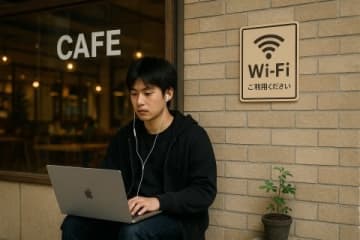 閉店後のカフェWi-Fiを「タダ乗り」… 店の前で夜な夜な動画をDL「この行為は違法ですか？」