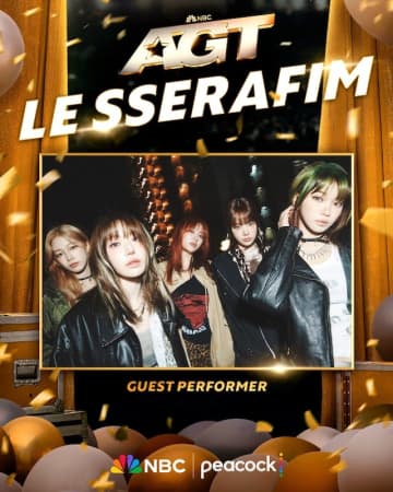 “パフォーマンス最強ガールグループ”LE SSERAFIM、アメリカのバラエティ番組「アメリカズ・ゴット・タレント」に出演