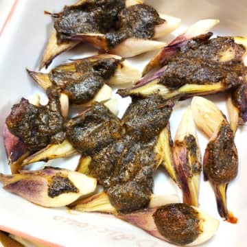 オトナのおつまみです！みょうがのごま味噌焼き