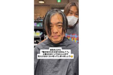「清潔感爆上がりです」　白髪交じりの長髪から大変身　バッサリカットで“イケおじ”になった男性のビフォーアフターに反響