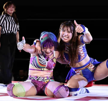 【東京女子】会津出身の遠藤有栖が荒井優希との初タッグで凱旋勝利を挙げインター王座戦に弾み！「みんなのパワーをチャージしたんで、ベルト巻けるように頑張りたい！」
