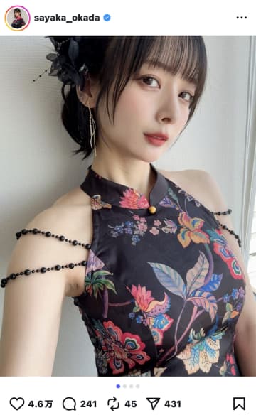 【投票選抜戦・1位】モデルでプロ雀士…岡田紗佳、麻雀格闘倶楽部員の投票選抜戦で1位に輝く！ドレス姿でファンに感謝