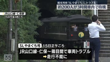 観光列車「SLやまぐち号」で車両トラブル　乗客約200人が3時間にわたり車内待機