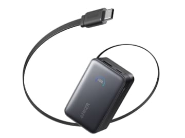 Anker、70cmの長い巻取りケーブル内蔵モバイルバッテリー
