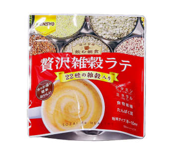 〈こだわりのヒミツ〉健翔「飲む朝食 贅沢雑穀ラテ 22種の雑穀入り」 牛乳いらずの本格ラテ