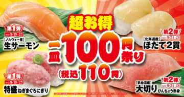 1００円（税込110円）祭りフェア ―9月19日（金）から期間・数量限定で開催（※1）―