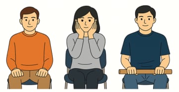 自分の身体を触ることが言葉探しを助ける