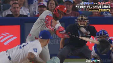やっぱりすごいシュワバー、大谷翔平の前で“片手で楽々”53号ホームランの衝撃…異次元スイングにファン騒然「レベルが違う」