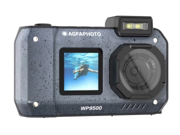 オレンジカラーもあり／「AGFA」ブランドの防水デジカメ　自撮り用モニターも装備