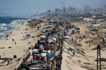 イスラエル軍がガザ市に地上侵攻　パレスチナ住民は避難、「恐怖しかない」