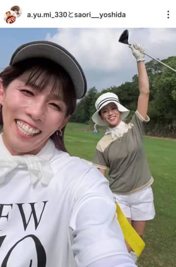 吉田沙保里が女子3人で手押しカートゴルフ！ 猛暑の中「スコアというより、無事終えた達成感の喜びの方が強かった」