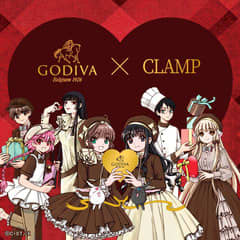 描き下ろしイラストを使ったGODIVA×CLAMPコラボチョコレートが予約受付開始