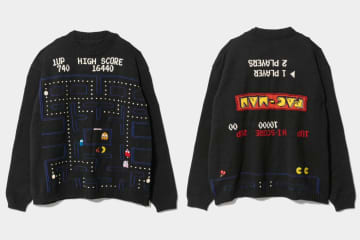 パックマン×ビューティフルピープル、“ゲームステージ画面”グラフィックのニットプルオーバー