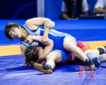 ＜レスリング＞【写真集】2025年世界選手権／女子65kg級・内田颯夏（日大）ー1回戦～準決勝