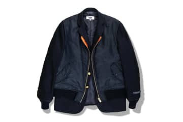 ブルックス ブラザーズ×アイ ジュンヤ ワタナベ マン、ブレザーにMA-1ベストをカスタム