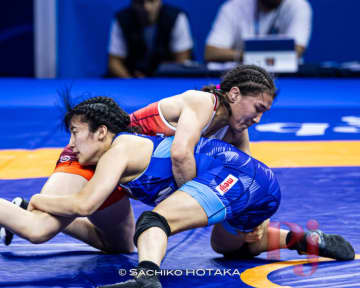 ＜レスリング＞【写真集】2025年世界選手権／女子59kg級・尾西桜（日体大）ー1回戦～準決勝