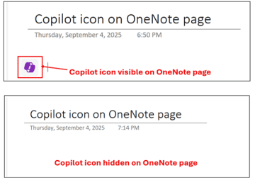 「OneNote」のページに居座る「Copilot」アイコンが邪魔……を解決するオプション／Windows版「OneNote」アプリに導入へ