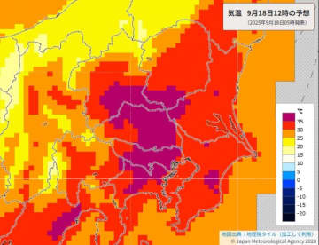【気象情報】埼玉…熊谷が全国2位の高温　36.5度　久喜が5位、鳩山6位　きょうは37度の予想　真夏の暑さ