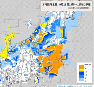 【速報】埼玉で大雨による浸水、河川の増水、竜巻や落雷に警戒　昼過ぎから夜まで　24時間に100ミリの雨も