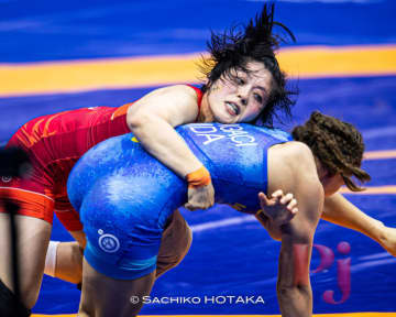 ＜レスリング＞【写真集】2025年世界選手権／女子65kg級・森川美和（ALSOK）－1回戦～決勝