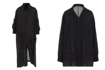 ワイルドサイド ヨウジヤマモト“フォルムを変えられる”黒シャツ、キエ アインツェルゲンガーとコラボ
