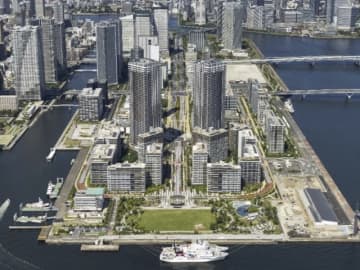 晴海フラッグのタワマン「SKY DUO」竣工　築地虎ノ門トンネルで都心直結　50階建て