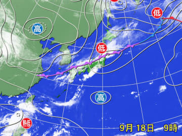 前線南下　北陸・東北では18日は土砂災害に厳重警戒