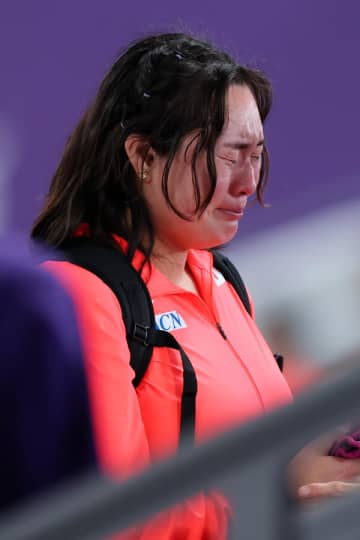北口榛花 涙の予選敗退「また明日ねと言えないのは残念。後悔はないと言いたいですが『怪我しなかったらな』と考えてしまう」【世界陸上 女子やり投げ】