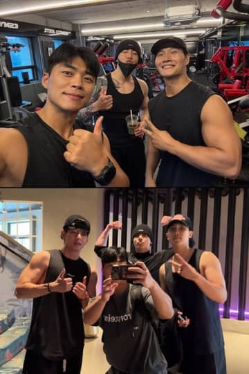 BTS・RM＆V＆JUNG KOOK、ロサンゼルスのジムで鍛錬中！筋骨隆々とした体つきが話題【PHOTO】
