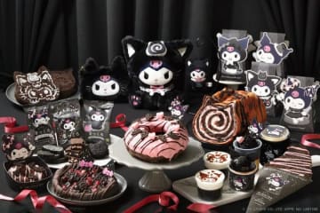 クロミの“おいしい魔法”で「ねこねこ食パン」や「パステル」の商品が“まっくろ”に!? コラボスイーツ満載
