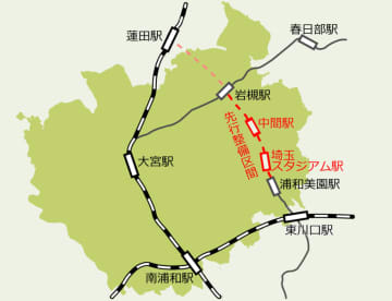 地下鉄7号線延伸計画　中間駅周辺の土地利用の配置方針や基盤整備イメージなど示す　さいたま市　中間駅周辺のまちづくり有識者会議