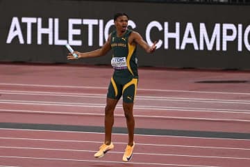 男子400mリレー異例の単独救済レース、南アフリカ38秒64で0秒3届かず敗退…健闘に国立拍手喝采【東京世界陸上】