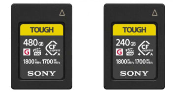 ソニーのCFexpress 4対応「CFexpress Type A メモリーカード」に480GBと240GBが追加