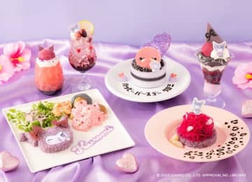 「サンリオ」クロミがギャルに!?  Y2Kをイメージしたイマドキファッション、ムラサキ×ピンクがカワイイ♪テーマカフェ開催
