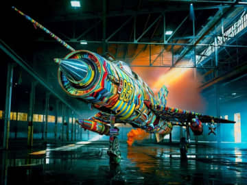 ミグ２１戦闘機をビーズで覆う、南ア出身のアーティスト「戦争でなく芸術を」