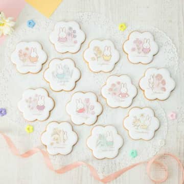 フラワーミッフィーから誕生花デザイン♡新作クッキー&巾着セット