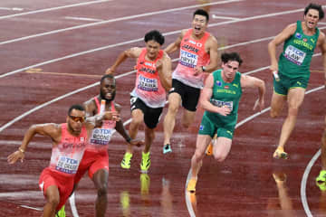 男子リレーは38秒35で6位...3大会ぶりメダルに届かず　アメリカが37秒29で優勝