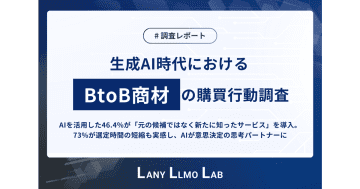 生成AIを活用したBtoB商材の購買プロセス、73.6％がサービス選定時間の短縮を実感／LANY調査