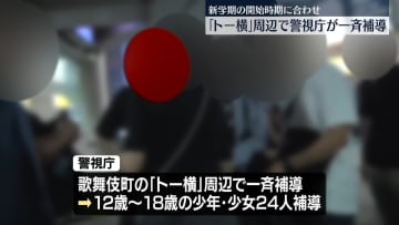 「トー横」周辺で一斉補導、夏休み明けに合わせ　警視庁