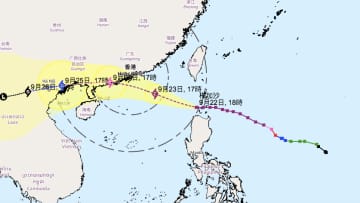 午後２時20分に台風警報シグナル８