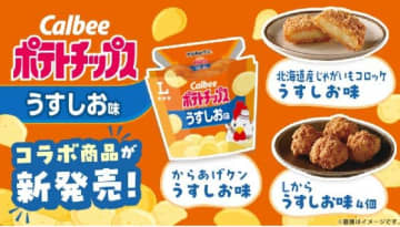 50周年の同期　ローソンとカルビーポテチうすしお味がコラボ　「からあげクン」など