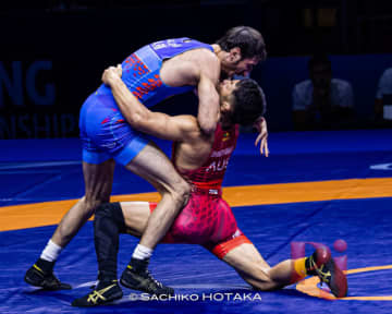 ＜レスリング＞【写真集】2025年世界選手権／男子グレコローマン67kg級・下山田培（オーストラリア）