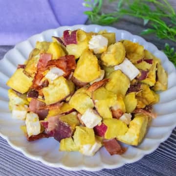 【さつまいもは全部これにして！】「箸が止まらん！」さつまいもの甘さとベーコンの塩味が合いすぎる♡