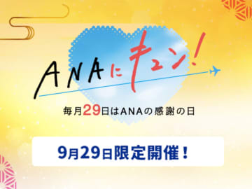 ANA、年末年始の国内線航空券スーパーバリューセール実施。9月29日の「ANAにキュン！」限定